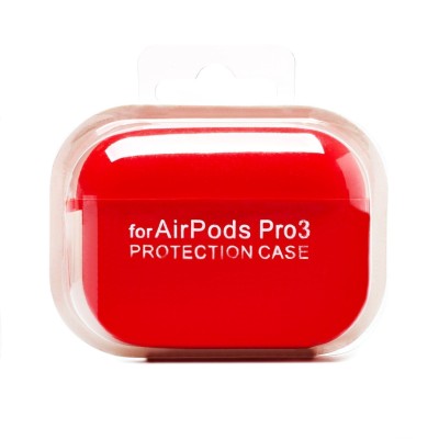 Чехол для кейса Apple AirPods Pro 3 (Красный) Soft touch