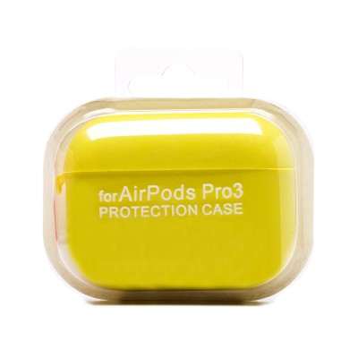 Чехол для кейса Apple AirPods Pro 3 (Желтый) Soft touch