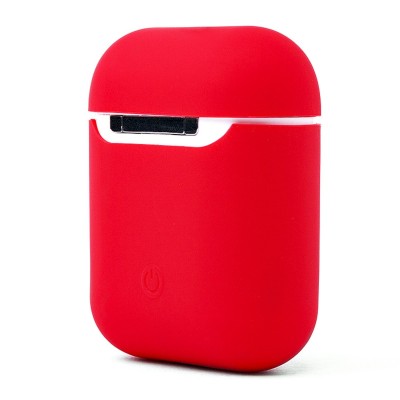 Чехол для кейса Apple AirPods (Красный) Soft touch