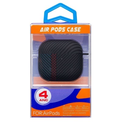 Чехол для Apple AirPods (4-го поколения) (Черный/Синий) Luxo Creative