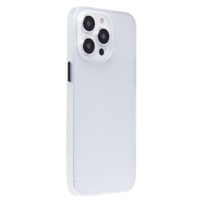 Чехол-накладка для Apple iPhone 14 Pro Max (Прозрачный матовый/Белый) PC091