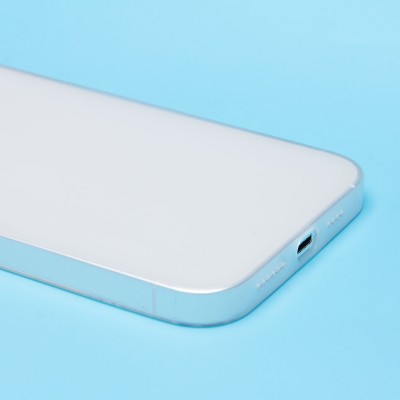 Чехол-накладка для Apple iPhone 14 Pro Max (Прозрачный матовый/Белый) PC091