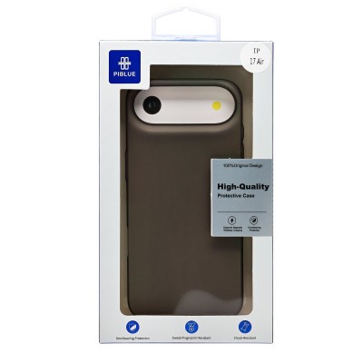 Чехол-накладка для Apple iPhone 17 Air (Прозрачный/Черный) PC091