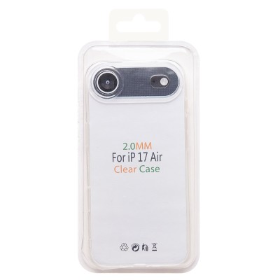 Чехол-накладка для Apple iPhone 17 Air с закрытой камерой (Прозрачный) SC Clear Case