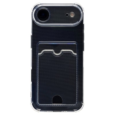 Чехол-накладка с картхолдером для Apple iPhone 17 Air (Прозрачный) SC276