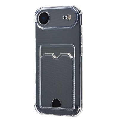 Чехол-накладка с картхолдером для Apple iPhone 17 Air (Прозрачный) SC276
