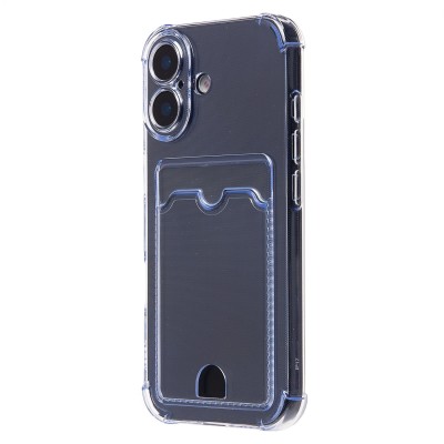 Чехол-накладка с картхолдером для Apple iPhone 17 (Светло-синий) SC276