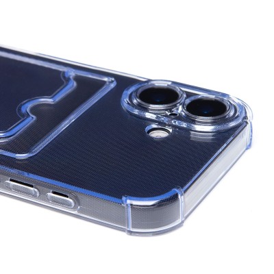 Чехол-накладка с картхолдером для Apple iPhone 17 (Светло-синий) SC276