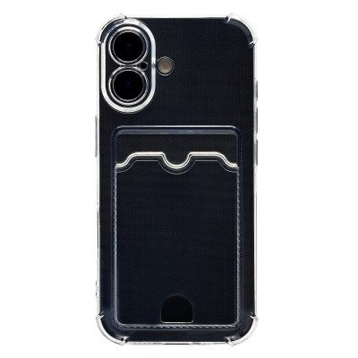 Чехол-накладка с картхолдером для Apple iPhone 17 (Прозрачный) SC276