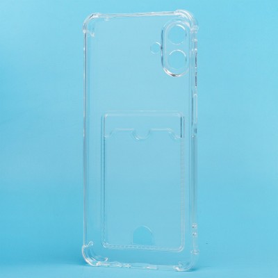 Чехол-накладка с картхолдером для Samsung A075F Galaxy A07 4G (Прозрачный) SC276
