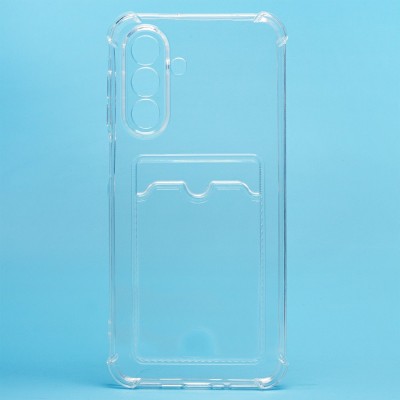 Чехол-накладка с картхолдером для Samsung A175F Galaxy A17 4G (Прозрачный) SC276