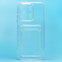 Чехол-накладка с картхолдером для Xiaomi Redmi 15C (Прозрачный) SC276