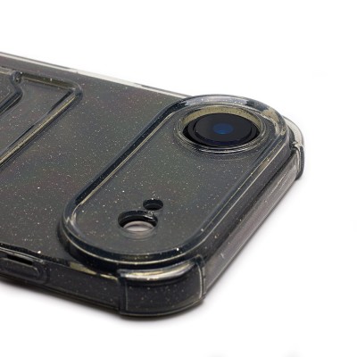 Чехол-накладка с картхолдером для Apple iPhone 17 Air (Черный) SC300