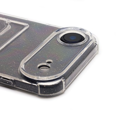 Чехол-накладка с картхолдером для Apple iPhone 17 Air (Белый) SC300