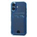 Чехол-накладка с картхолдером для Apple iPhone 17 (Глубокий Синий) SC300