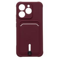 Чехол-накладка с картхолдером для Realme 15T (Бордовый) SC304