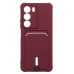 Чехол-накладка с картхолдером для Realme C71 (Бордовый) SC304