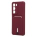 Чехол-накладка с картхолдером для Realme C71 (Бордовый) SC304