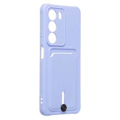 Чехол-накладка с картхолдером для Realme C71 (Светло-фиолетовый) SC304
