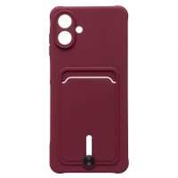 Чехол-накладка с картхолдером для Samsung A075F Galaxy A07 4G (Бордовый) SC304 Чехол-накладка с картхолдером для Samsung A075F Galaxy A07 4G (Бордовый) SC304