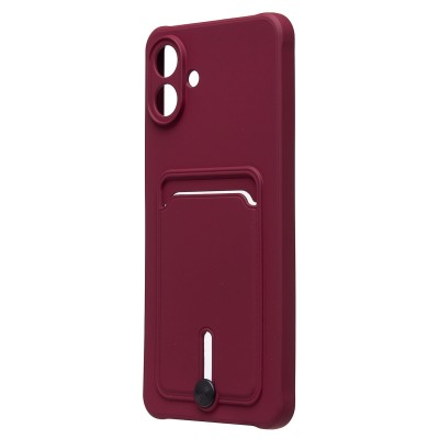 Чехол-накладка с картхолдером для Samsung A075F Galaxy A07 4G (Бордовый) SC304