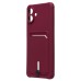 Чехол-накладка с картхолдером для Samsung A075F Galaxy A07 4G (Бордовый) SC304