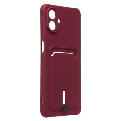 Чехол-накладка с картхолдером для Samsung A075F Galaxy A07 4G (Бордовый) SC304