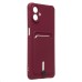 Чехол-накладка с картхолдером для Samsung A075F Galaxy A07 4G (Бордовый) SC304