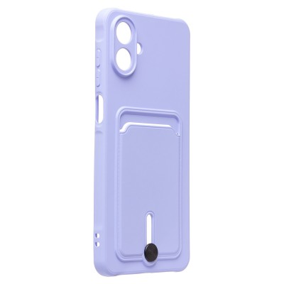 Чехол-накладка с картхолдером для Samsung A075F Galaxy A07 4G (Светло-фиолетовый) SC304