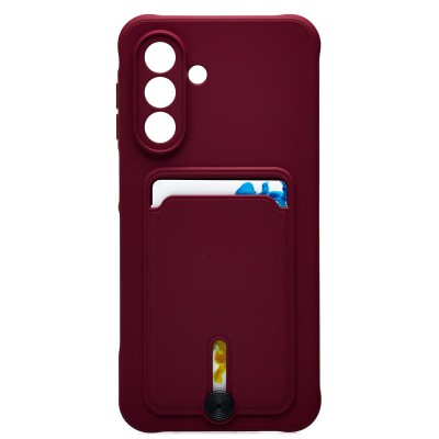 Чехол-накладка с картхолдером для Samsung A175F Galaxy A17 4G (Бордовый) SC304
