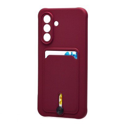 Чехол-накладка с картхолдером для Samsung A175F Galaxy A17 4G (Бордовый) SC304