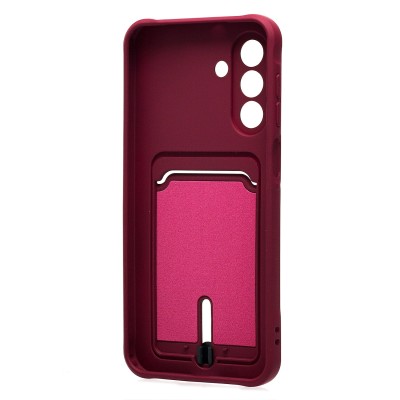 Чехол-накладка с картхолдером для Samsung A175F Galaxy A17 4G (Бордовый) SC304