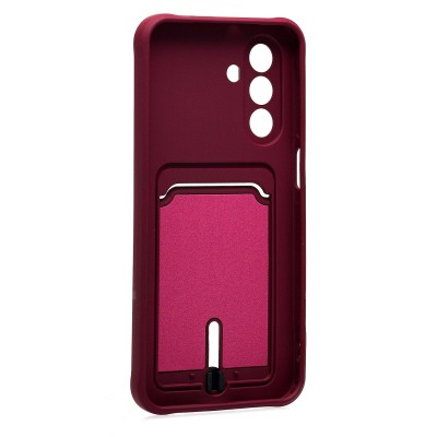 Чехол-накладка с картхолдером для Samsung A175F Galaxy A17 4G (Бордовый) SC304