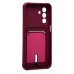 Чехол-накладка с картхолдером для Samsung A175F Galaxy A17 4G (Бордовый) SC304