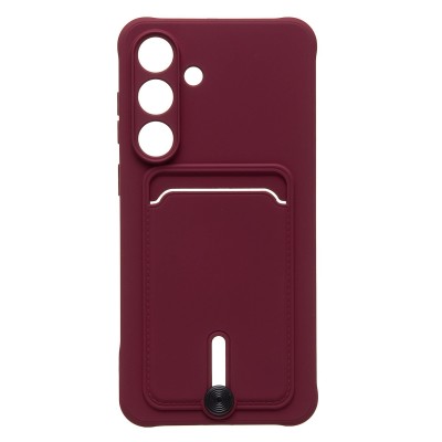 Чехол-накладка с картхолдером для Samsung S731B Galaxy S25 FE (Бордовый) SC304