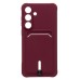Чехол-накладка с картхолдером для Samsung S731B Galaxy S25 FE (Бордовый) SC304