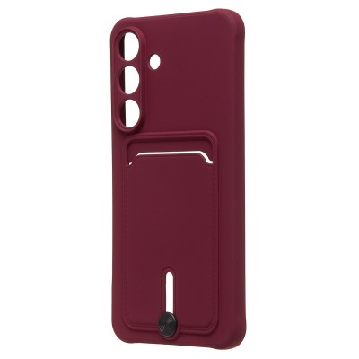 Чехол-накладка с картхолдером для Samsung S731B Galaxy S25 FE (Бордовый) SC304