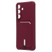 Чехол-накладка с картхолдером для Samsung S731B Galaxy S25 FE (Бордовый) SC304