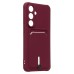 Чехол-накладка с картхолдером для Samsung S731B Galaxy S25 FE (Бордовый) SC304