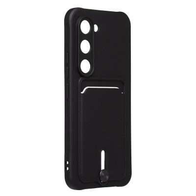 Чехол-накладка с картхолдером для Tecno Spark 40 Pro (Черный) SC304