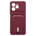 Чехол-накладка с картхолдером для Tecno Spark 40 (Бордовый) SC304
