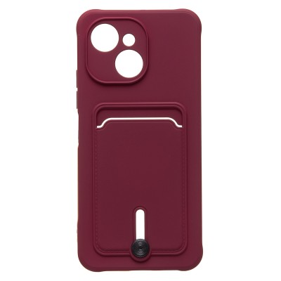 Чехол-накладка с картхолдером для Tecno Spark 40C (Бордовый) SC304 Чехол-накладка с картхолдером для Tecno Spark 40C (Бордовый) SC304