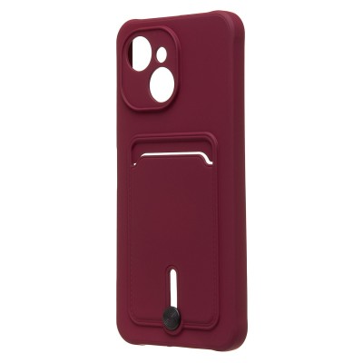 Чехол-накладка с картхолдером для Tecno Spark 40C (Бордовый) SC304