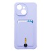 Чехол-накладка с картхолдером для Tecno Spark 40C (Светло-фиолетовый) SC304