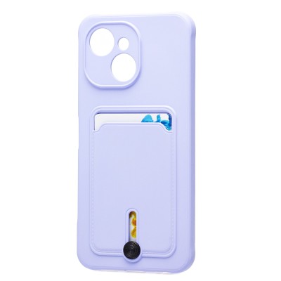 Чехол-накладка с картхолдером для Tecno Spark 40C (Светло-фиолетовый) SC304