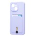 Чехол-накладка с картхолдером для Tecno Spark 40C (Светло-фиолетовый) SC304