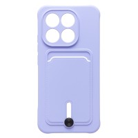 Чехол-накладка с картхолдером для Xiaomi 15T (Светло-фиолетовый) SC304