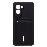 Чехол-накладка с картхолдером для Xiaomi Poco M7 4G (Черный) SC304