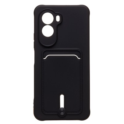 Чехол-накладка с картхолдером для Xiaomi Poco M7 4G (Черный) SC304