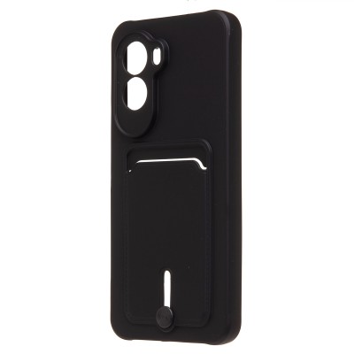 Чехол-накладка с картхолдером для Xiaomi Poco M7 4G (Черный) SC304